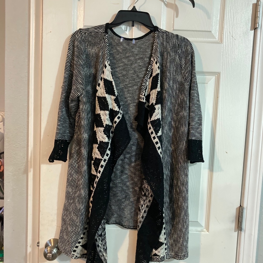 Black and white cardigan